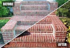 Brick Repair Before and After